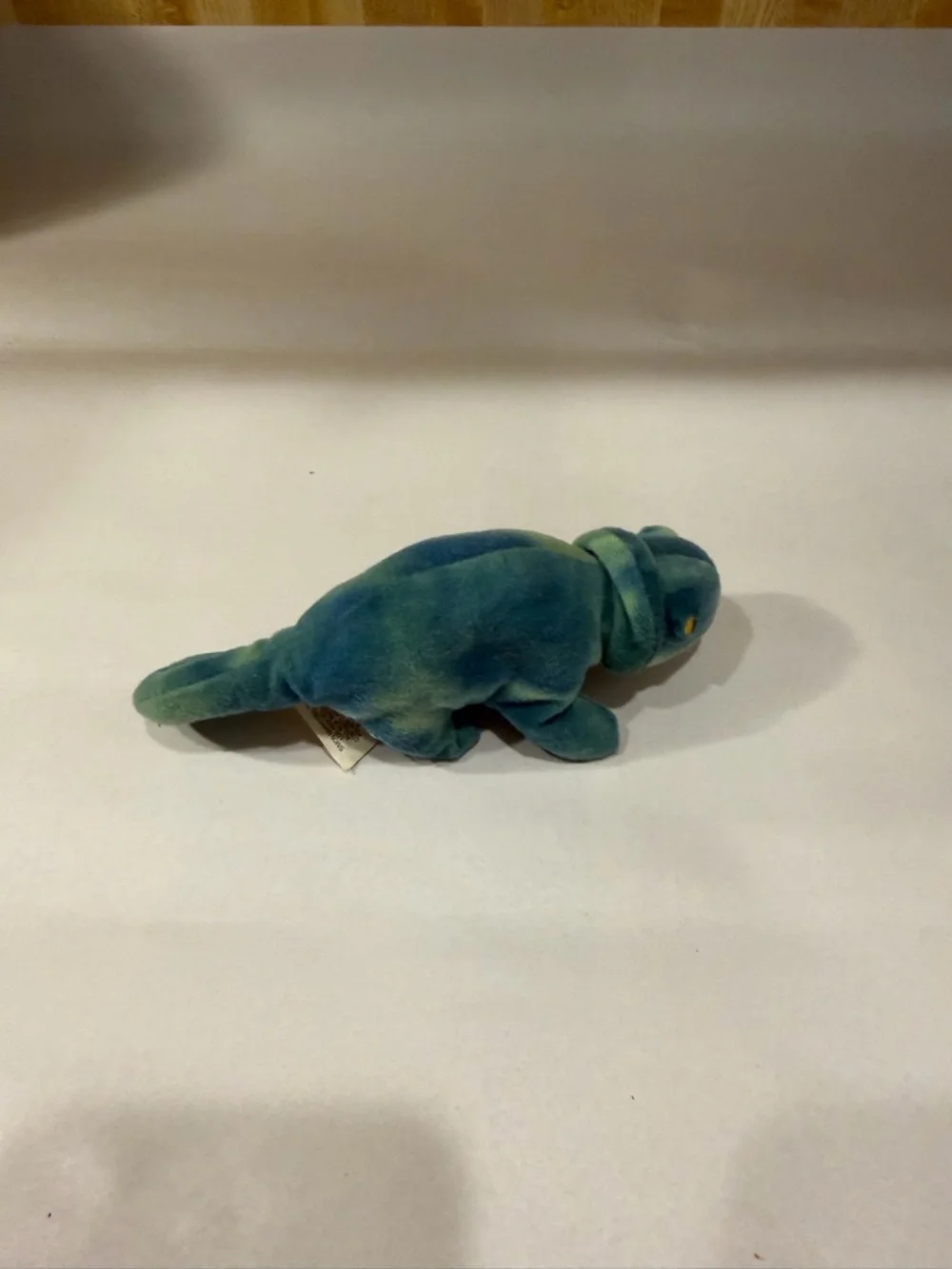 Rare vintage Ty Plush Chameleon Toy - Teal and Green